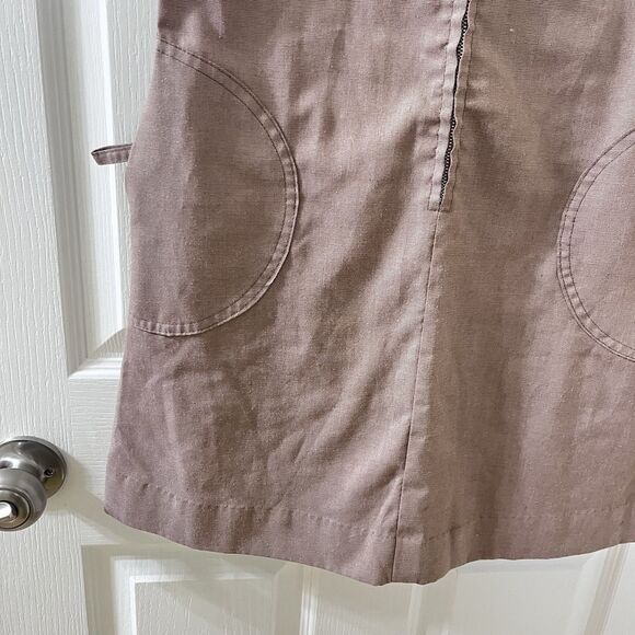 Vintage Girl Scouts Brownie Uniform Jumper Dress Front Zipper Girls Size 12 - Picture 8 of 14